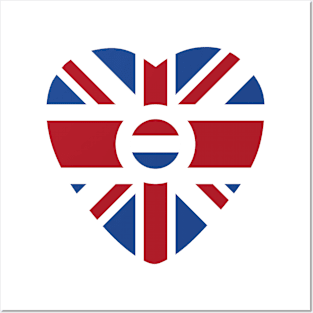British Dutch Multinational Patriot Flag Series (Heart) Posters and Art